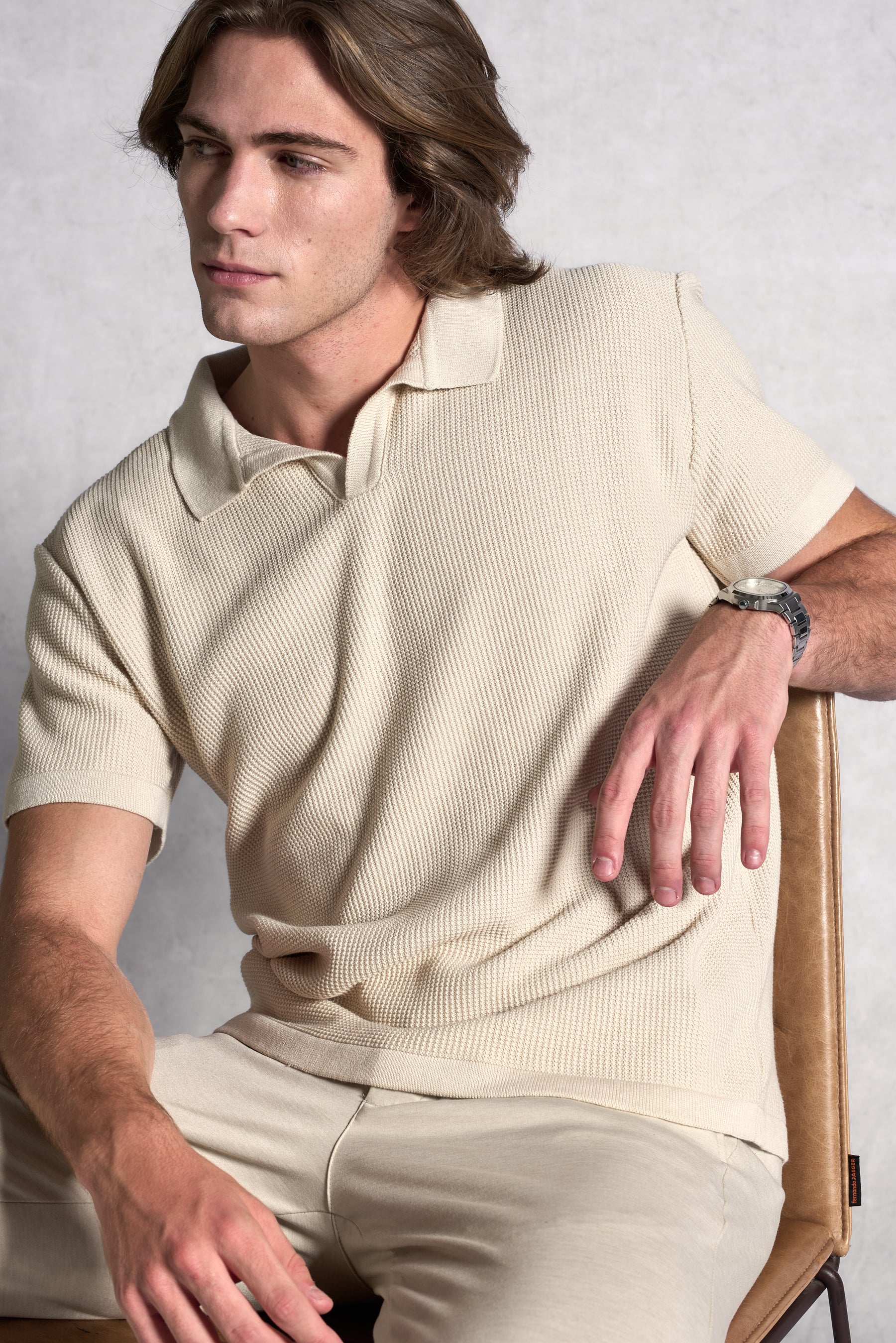Polo Tricot Texturizada