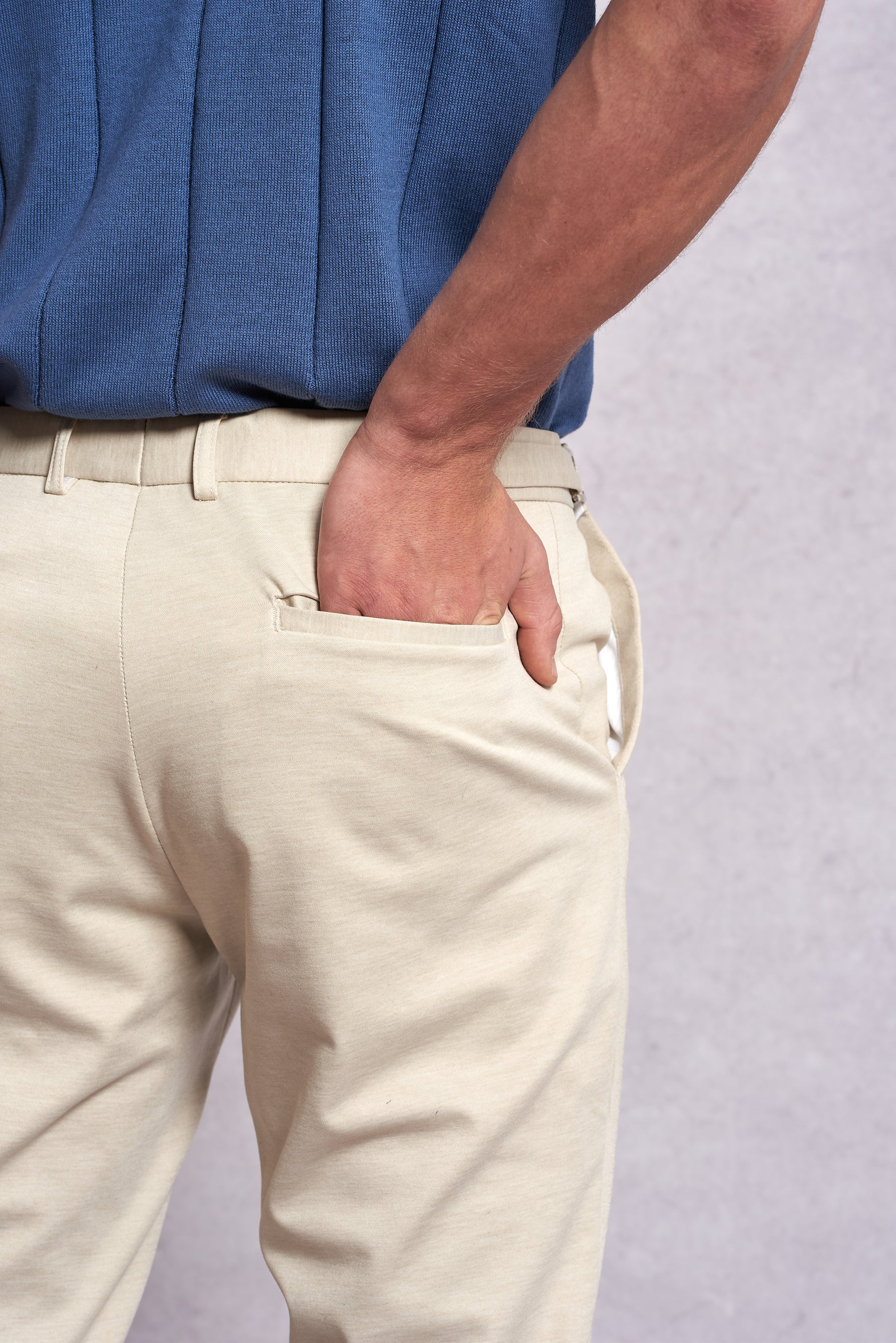 Calça Bege Ajustável